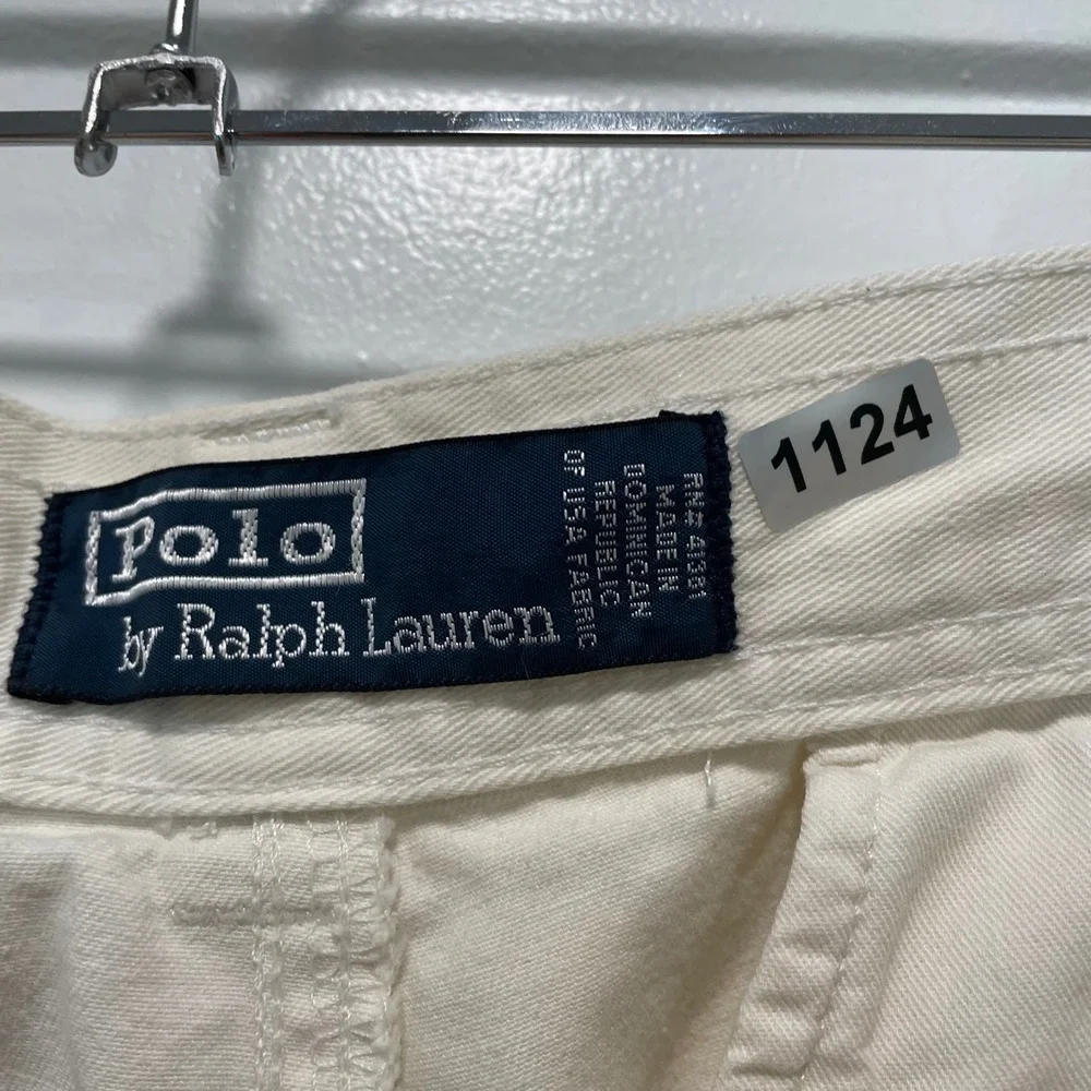 Polo Ralph Lauren Mens Cargo Shorts White 34 Cotton Twill Utility Polo 67 Chino